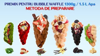 DonGelato.ro# PreMix pentru Bubble waffle Don Gelato (1300g/1.5L Apa) | Preparare