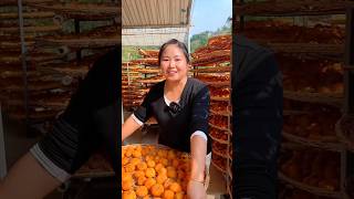 See How Persimmon Fruit are Dried | Amazing Persimmon Fruit Cutting #shorts #satisfying