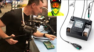 EEVBlog Dave Jones behind the scenes - JBC Nano Rework station miniature soldering iron \u0026 tweezers