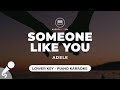 Someone Like You - Adele (Lower Key - Piano Karaoke)