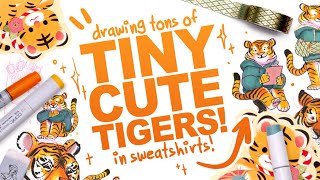 DRAWING TINY TIGERS IN SWEATSHIRTS?! | ZenPop! Japanese Stationery Mystery Box