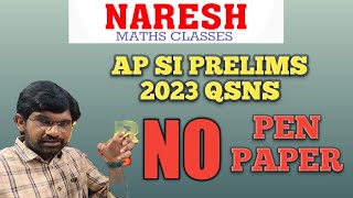 AP SI PRELIMS 2023:: NO PEN, NO PAPER.. ::USEFUL for TS DAO,GROUP 4 ,FBO, SSC, BANKS, RRB...