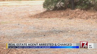 North Carolina real estate agent arrested and charged with three murders