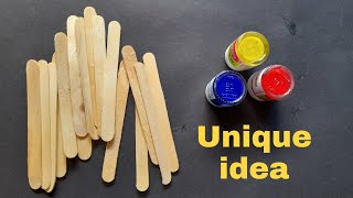 Easy wall hanging | Ice cream sticks ideas | Best out of waste | Popsicle stick craft|Sanmati's Art