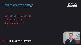 How to create strings – Swift for Complete Beginners