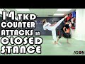 Taekwondo Counter attacks techniques  in a Closed Stance - Quick Video