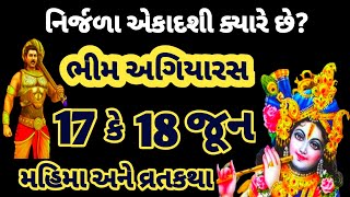 નિર્જલા એકાદશી ક્યારે છે? ૧૭ સોમવાર કે ૧૮ મંગળવાર?#નિર્જલાએકાદશી૨૦૨૪#એકાદશી ૨૦૨૪