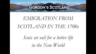 Scots Set Sail For A Better Life In The New World