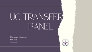 UCLA Q&A Session - Fall 2021 UC Transfer Panel