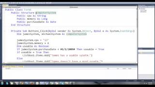 Visual Basic Quick Example substring- Record