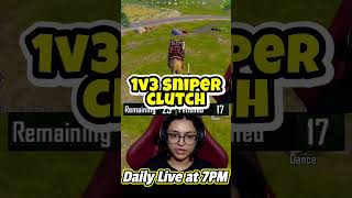 sniper 1v3 clutch #shorts #bgmi #pubgmobile