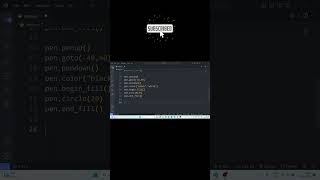 Create a Smiley Face using Python's Turtle Library 🙂| python turtle graphics tutorial #shorts