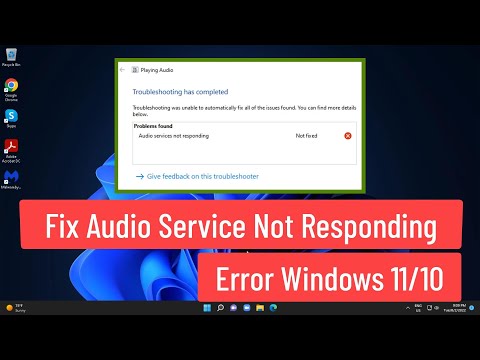 Fix Audio Services Not Responding Windows 11/10 Error