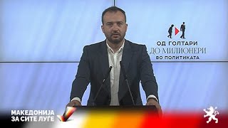 Лефков: Костадинов е пример за од голтар преку функционер на СДСМ до милионер...