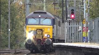 Direct Rail Services 57310 and 47813 passing Chelmsford