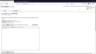 Functional-1 (rightDigit) Java Tutorial || codingbat.com