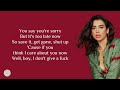 Dua Lipa - IDGAF (lyrics)