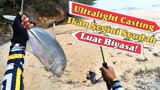 Ultralight Casting Pinggir Pantai ||Awalnya Sempet Ragu||Mancing Pinggiran Pantai ft Capung 1-5 Lb