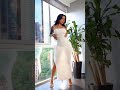 gorgeous model in a white long tight thigh dress for tall ladies fashion style outfit shorts