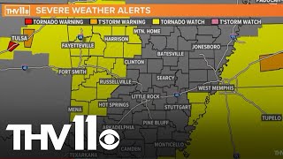 Severe weather update in Arkansas w/ Tom Brannon \u0026 Corallys Ortiz