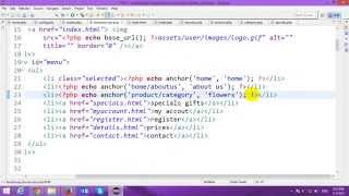 Building CodeIgniter Template from HTML Template