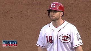 MIN@CIN: Barnhart pads lead with single to left