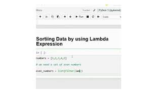 Filter data by using Lambda Expression in Python