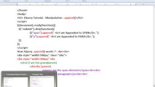 APPEND METHOD JQUERY DEMO