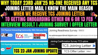 TCS Currently Stop Sending Remaining Candidates Joining Letter, Why? When We Expect Our Joining Mail