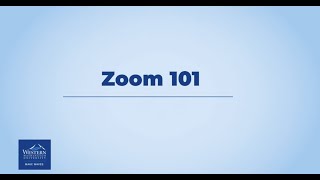 Zoom 101