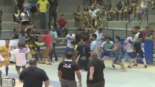 BRIGAS, VOADORAS E GÁS DE PIMENTA da PM em final no Futsal de Roraima