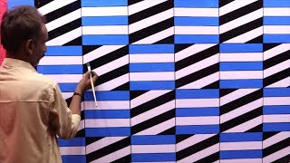 optical illusion 3d wall design | 3d wall painting | 3d wall texture design | interior design