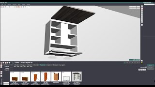 Egyedi dinamikus páraelszívós felső szekrény tervezése Piper 3D programmal.