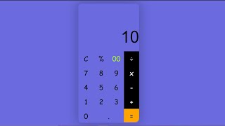 Calculator using HTML, CSS and JavaScript using eval() function | html calculator design