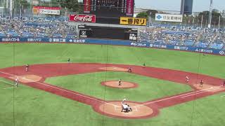 これが高校野球 甲子園初出場を目指す共栄学園 あと一人となったところで打野 琉生くんが素晴らしいセーフティバントで奇跡を起こす（東東京大会 共栄学園 対 東亜学園2023年7月30日）