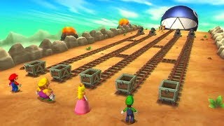 Mario Party 9 Boss Minigames - Mario vs Wario vs Peach vs Luigi