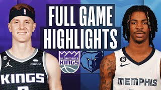 Memphis Grizzlies vs. Sacramento Kings Full Game Highlights | Nov 22 | 2022 NBA Season