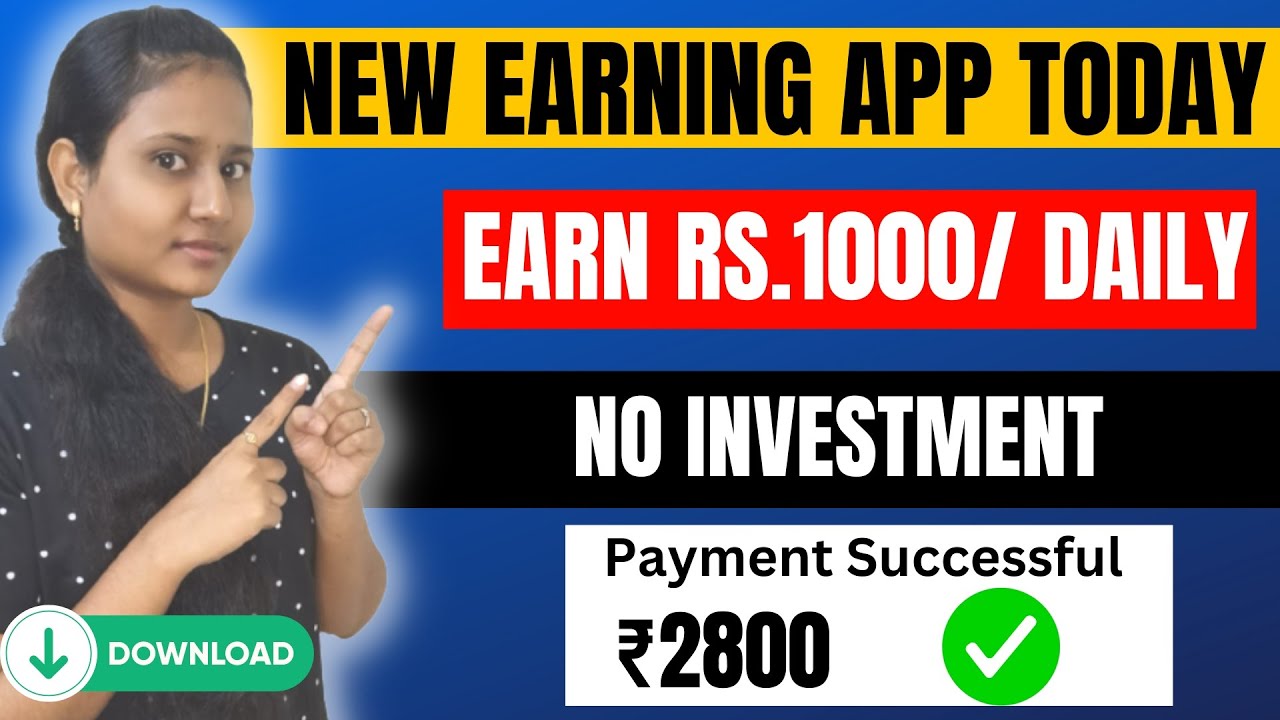 🔴 New Earning App Today🤳🏻Earn ₹1000/- Daily🔥| BEST MONEY EARNING APP ...