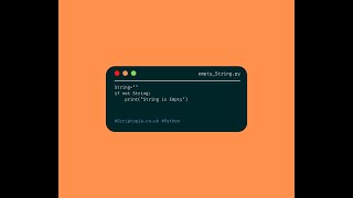 Check if a string is empty in Python🐍