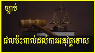 Khmer Law | ផលប៉ះពាល់ដល់ការអនុវត្តទោស | ឯកឧត្ដម សាស្រ្តាចារ្យ ហ៊ី សោភា