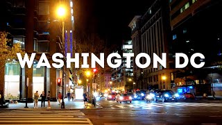 Washington DC after dark - 14th Street NW 4K Walking Night Tour | city nightlife