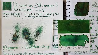 Diamine - Golden Ivy - (Shimmer) Ink Profile