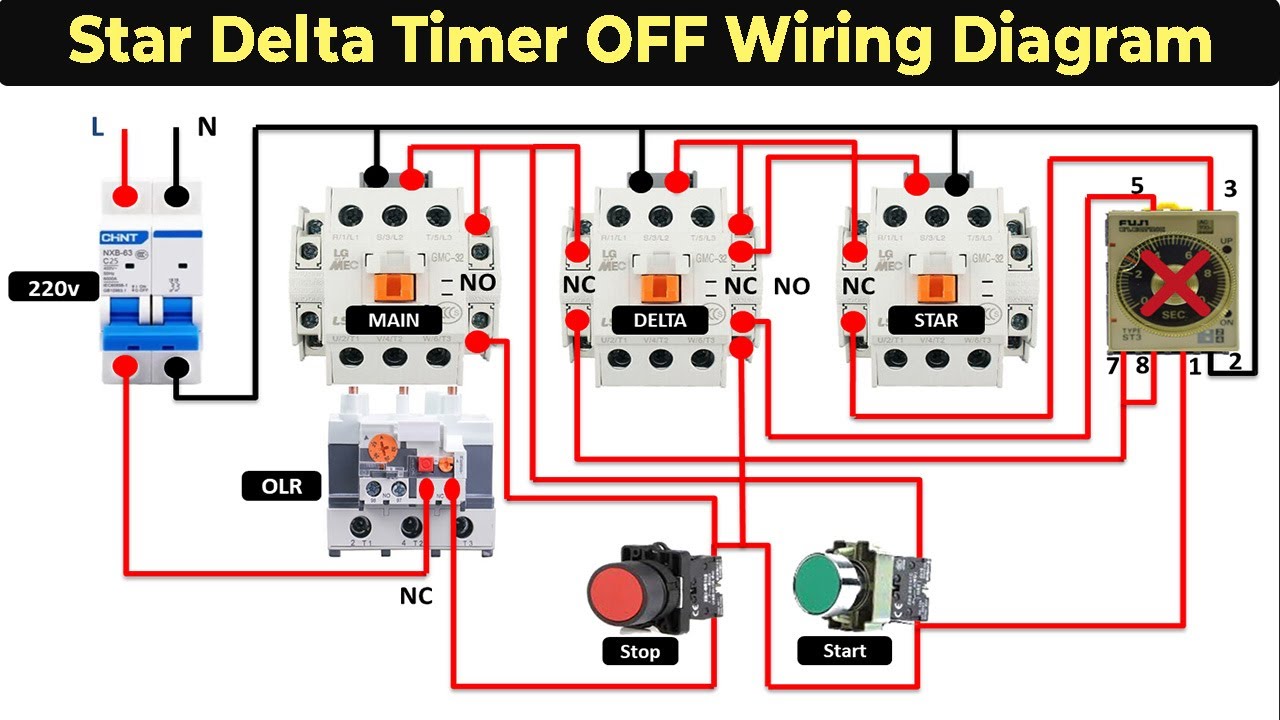 Circuit Diagram Of Star Delta Starter With Timer Infoupdate Org