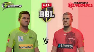 🔴 Live : KFC BBL | Sydney Thunder vs Melbourne Renegades | Big Bash League | Cricket 22
