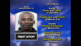 Finbart Anthony ~ Long Obituary
