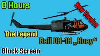 8 Hours Helicopter Sound UH-1 Huey Iroquois, Black Screen, Dream, ASMR, Meditation, Sleep, Aviation