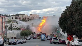 San Francisco gas explosion sends flames into air