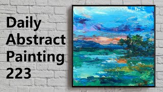 Abstract Painting Techniques | Acrylic | Daily Challenge 223