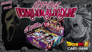 **HALLOWEEN SPECIAL** OPENING 1ST EDITION VERMILION BLOODLINE DRAGONBALL SUPER CARD GAME