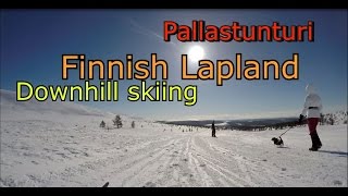 Pallastunturi-Downhill skiing-Vaarallinen lasku!